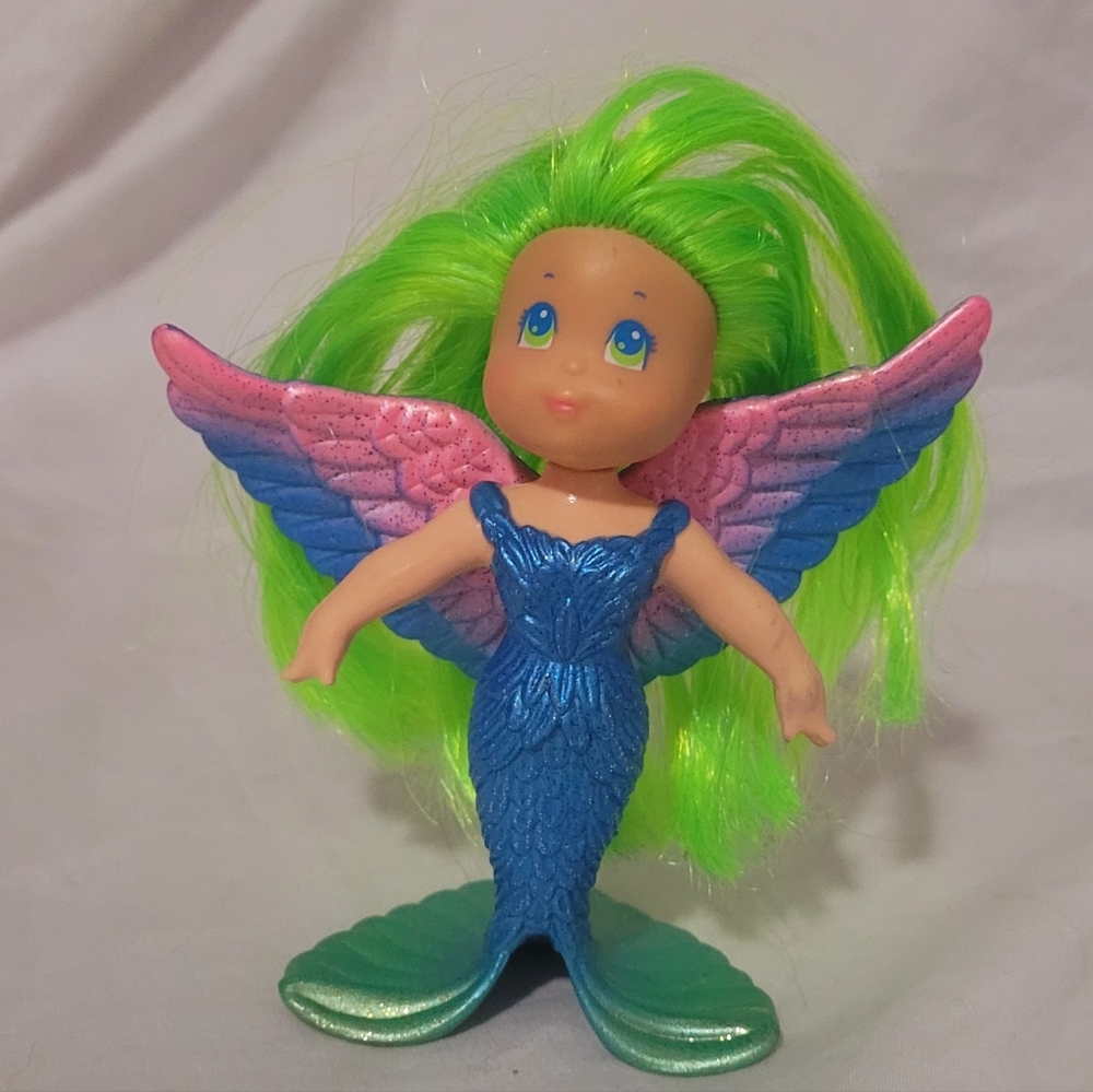 Vintage Kenner Sea-Wees Shimmers Plume Mermaid Girl Bath Toy 1986